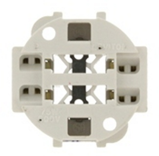 GX24Q-6 Base, 75W-600V, Vertical screw down with round base for 70W lamps, body marked with red ink