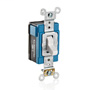 15 Amp, 120 Volt, Single-Pole AC Illuminated Toggle Switch, Extra Heavy Duty Specification Grade, Self Grounding, Lev-Lok Modular – IVORY