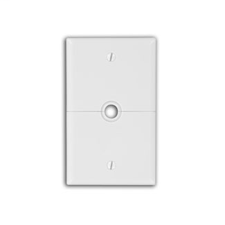 1-Gang .625 Inch Hole Device Telephone/Cable Wallplate, Sectional, Thermoplastic Nylon, Box Mount, Horizontal Split Plate - Ivory