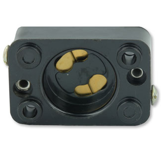 Fluorescent lampholder starter base, 660w-250v, medium bi-pin for T8 and T12 lamps.