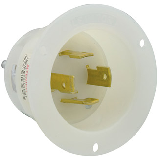 LEV 2735 L16-30P FLANGED INLET WHIT LEV 2735 L16-30P FLANGED INLET WHIT