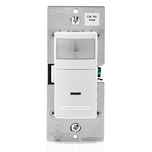 Decora Motion Sensor In-Wall Switch, Auto-On, 5A, Single Pole or 3-Way, White