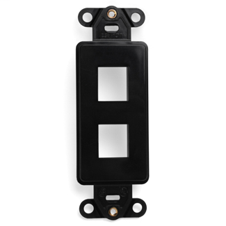 LEVITON 41642-E 2-PORT BLACK DECORA INSERT LEVITON 41642-E 2-PORT BLACK DECORA INSERT