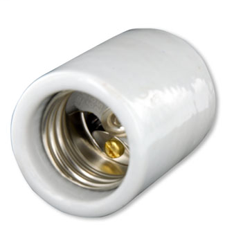 Incandescent lampholder, porcelain, keyless medium base, 660W-250V.
