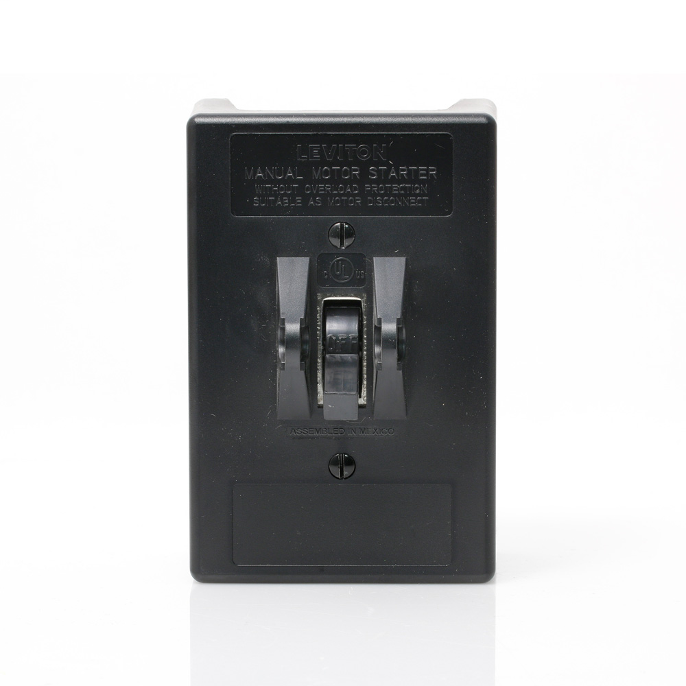Type 1 Enclosure (for use with 30 Amp Motor Controller Switches), Thermoplastic - Black