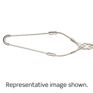 Single U Eye, Closed Mesh, Single Weave, Fiber Optic Duty, Support Wire Mesh Grip .370 - .480 Cable Dia.Range, Length