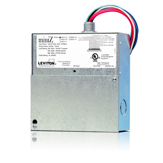 miniZ™ Controller, Basic Model, Dual Room, (2) 120-277VAC, 20A 1-pole Relays, No Dimming