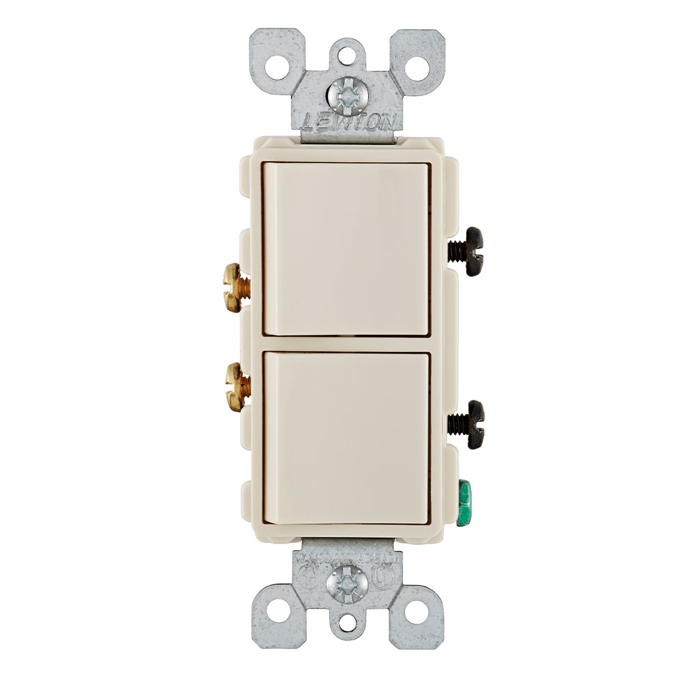 Decora Single-Pole / Single-Pole Combination Switch, Light Almond
