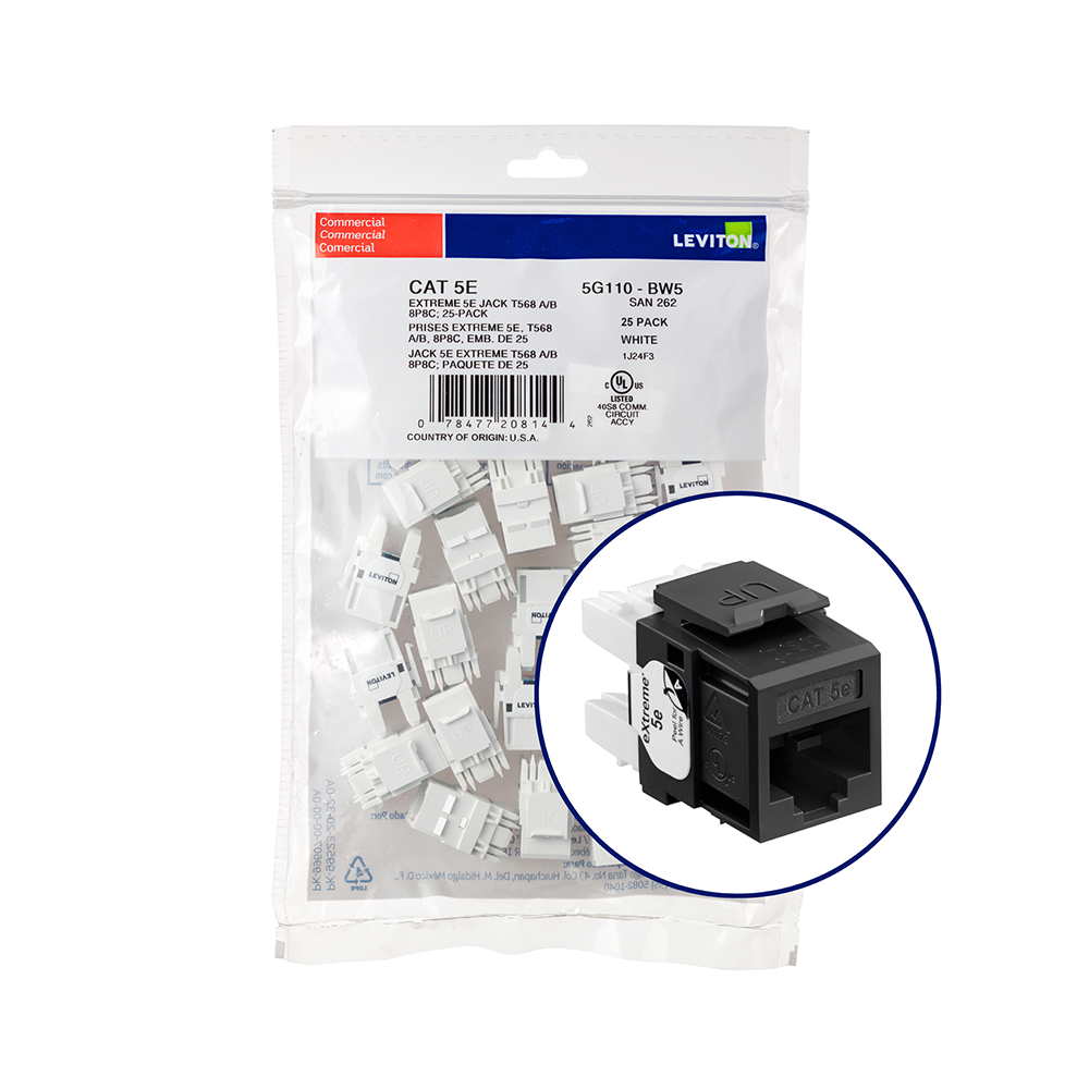 LEV 5G110-BE5 JACK EXTREME 5E 25PK LEV 5G110-BE5 JACK EXTREME 5E 25PK