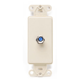 Decora Insert, F connector, Ivory