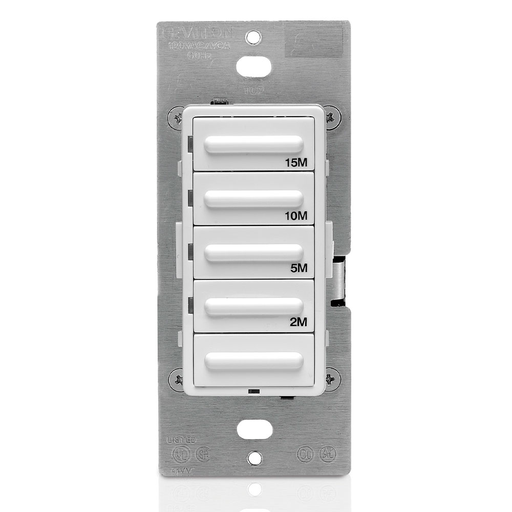 Decora Preset Resistive/Inductive 15 Minute Countdown Timer, White, Ivory, Light Almond