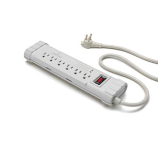 Office grade surge strip with ABS plastic enclosure; 120V/15A; 6 ft cord with 5-15Pplug; (6) NEMA 5-15R outlets; 25kA Max Surge Current; 1010 Joules - BEIGE