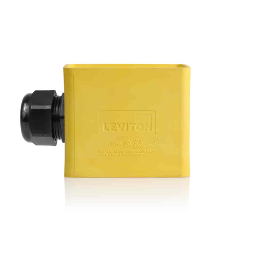 Single-Gang Portable Outlet Box, Standard Depth, Pendant Style, Yellow
