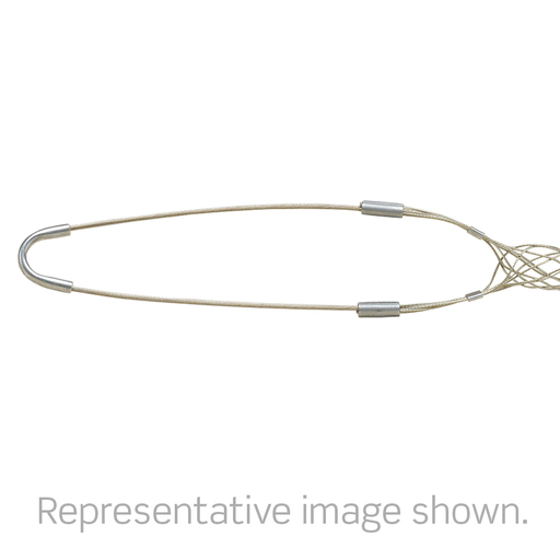 Single U Eye, Closed Mesh, Single Weave, Standard Duty, Support Wire Mesh Grip .750 - .990 Cable Dia.Range, Length