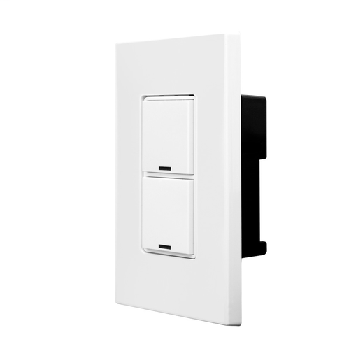GreenMAX Digital Switch, Decora, 2 Button, LumaCAN2, Indoor, White, 1 Gang, Wallplate Included, Title 24 compliant, ASHRAE 90.1 compliant