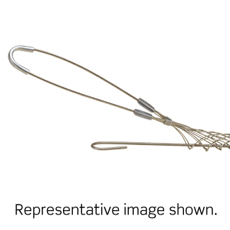 Single U Eye, Split Rod Mesh, Single Weave, Fiber Optic Duty, Support Wire Mesh Grip .230 - .320 Cable Dia.Range, Length