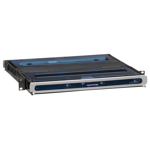 2000i SDX 1RU Fiber Enclosure, empty, with sliding tray; Accepts up to (3) SDX adapter plates and splice trays or (3) SDX MTP cassettes.
