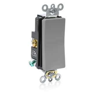 Antimicrobial Treated Decora Plus Rocker Switch, Gray
