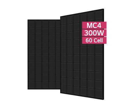 Product image for LGSOL LG300N1K-G4 300 WATT SOLAR MODULE BLACK FRAME BLACK BACKSHEET
