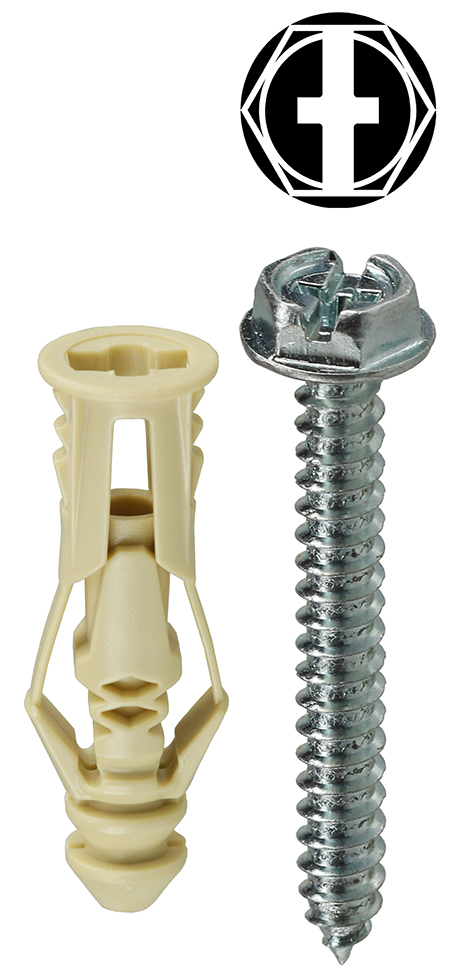 Item # TG6KHXTP, (TG6KHXTP) Beige Multi-Grip Hollow Wall Anchor Kit