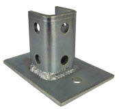 Item # SPB890, (SPB890) Single Channel Tall Clevis Base