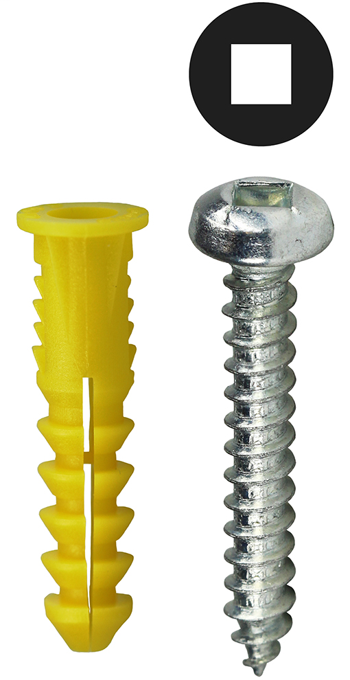Item # 2AKDD, (2AKDD) Yellow Square Drive Wing Screw Anchor