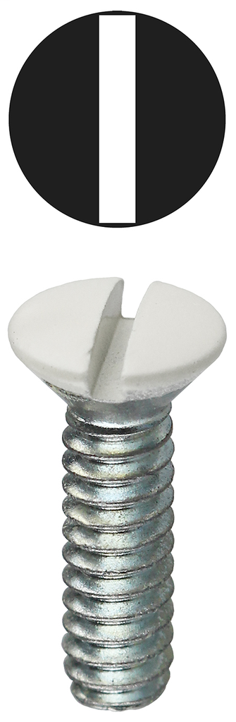 Item # 413WHT, (413WHT) Wall Plate Machine Screw