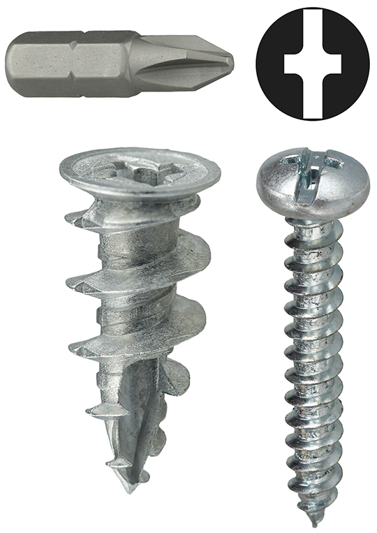 DOTTIE WDK8 #8 Anchor Kit Wall Driller (Zinc) Phillips