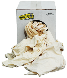 LH Dottie RGZ5 5 lb Box New White Knit Wiping Rag