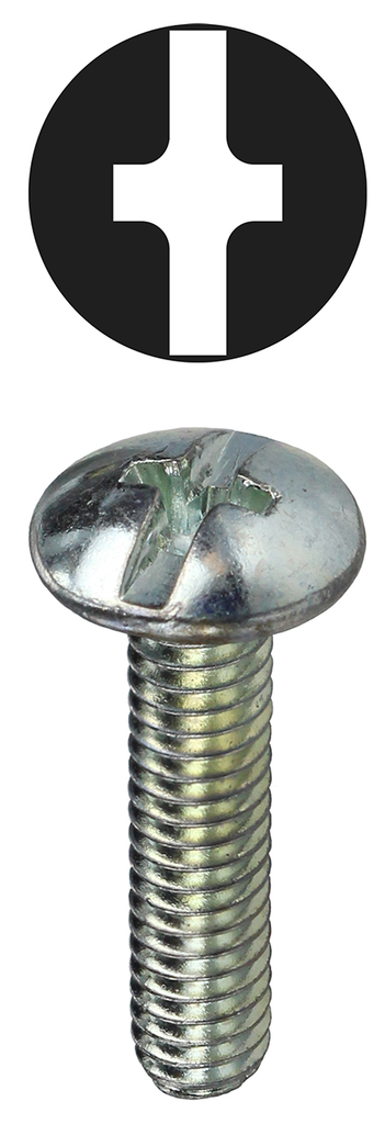 Product image for LH Dottie TMC6321 #6-32 x 1 Inch Zinc Plated Screw Truss Head Phillips/Slotted Machine Screw