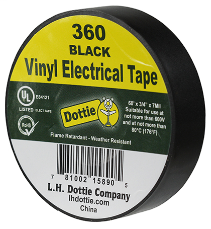 Item # 360, (360) Polyvinyl Chloride (PVC) Color Coding Adhesive Tape