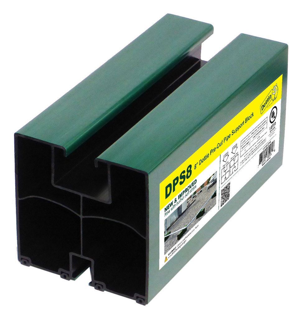 Dottie DPS 48" Dual Channel Pipe Support, ABS/AES Polymer, UV Resistant, UL Listed Quality