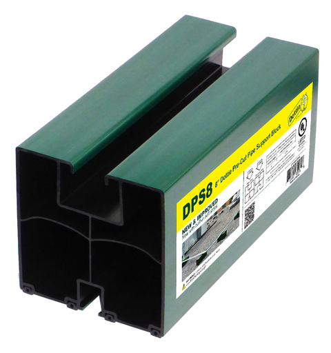 Product image for Dottie DPS 48" Dual Channel Pipe Support, ABS/AES Polymer, UV Resistant, UL Listed