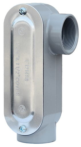 Product image for LH Dottie LL100CG 1 Inch Threaded LL Conduit Body with Cover and Gasket