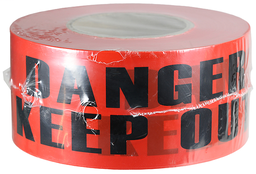 LH Dottie BT49 3 Inch x 1000 Foot 3 Mil Red Barricade Tape