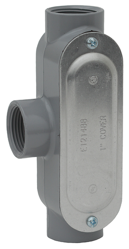 Item # T75CG, (T75CG) T Style/Type Threaded Conduit Body with Cover and Gasket