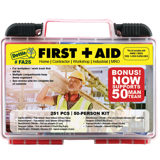 Product image for DOTTIE FA25 First Aid Kit-50 Person