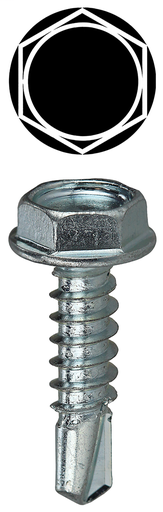 LH Dottie TEKHW122 #12 x 2 Inch Zinc Plated Steel Hex Washer Head Self Drilling Screw Product image for LH Dottie TEKHW122 #12 x 2 Inch Zinc Plated Steel Hex Washer Head Self Drilling Screw