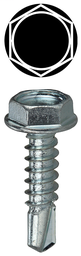 LH Dottie TEKHW8114 #8 x 1-1/4 Inch Zinc Plated Steel Hex Washer Head Self Drilling Screw
