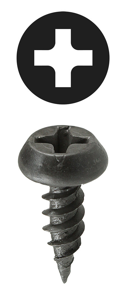 Product image for LH Dottie F6716 #6 x 7/16 Inch Black Oxide Steel Pan Head Phillips Framer Screw
