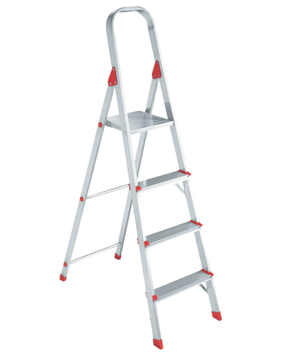 Product image for 4 ft Louisville L-2346-04 Aluminum Step Stool, Type III, 200 lb Load Capacity