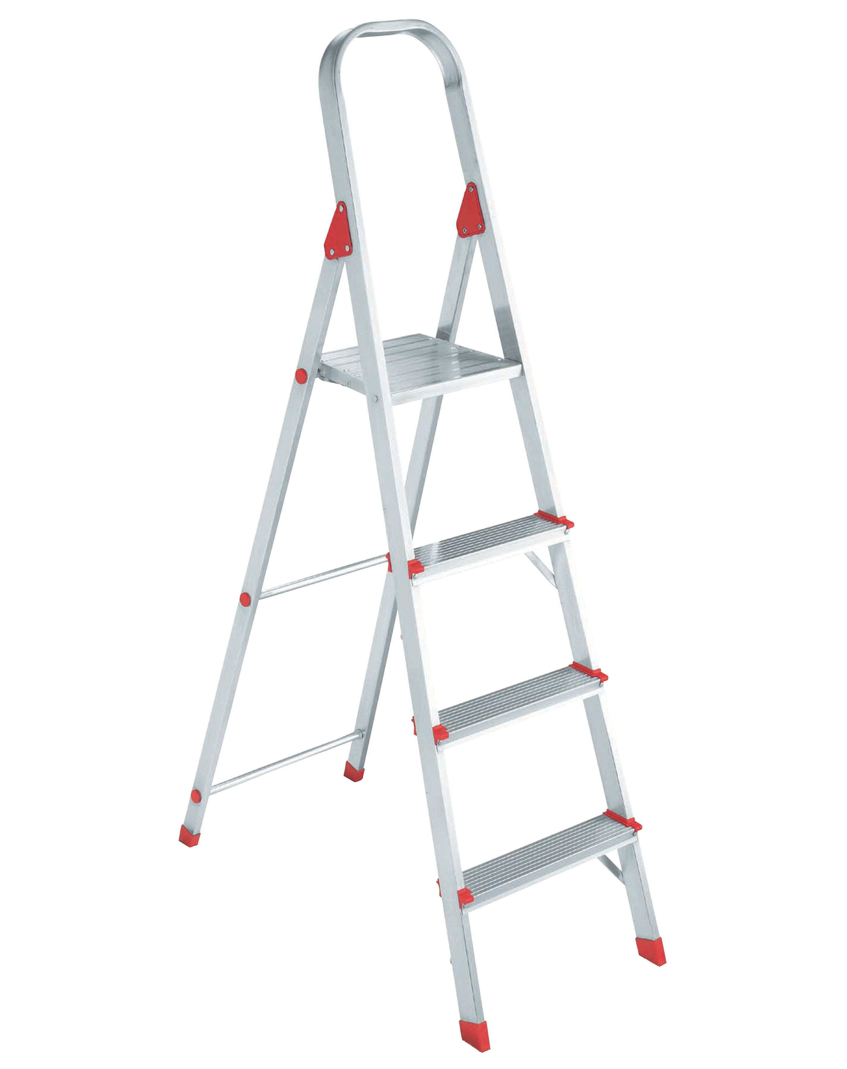 Product image for 4 ft Louisville L-2346-04 Aluminum Step Stool, Type III, 200 lb Load Capacity