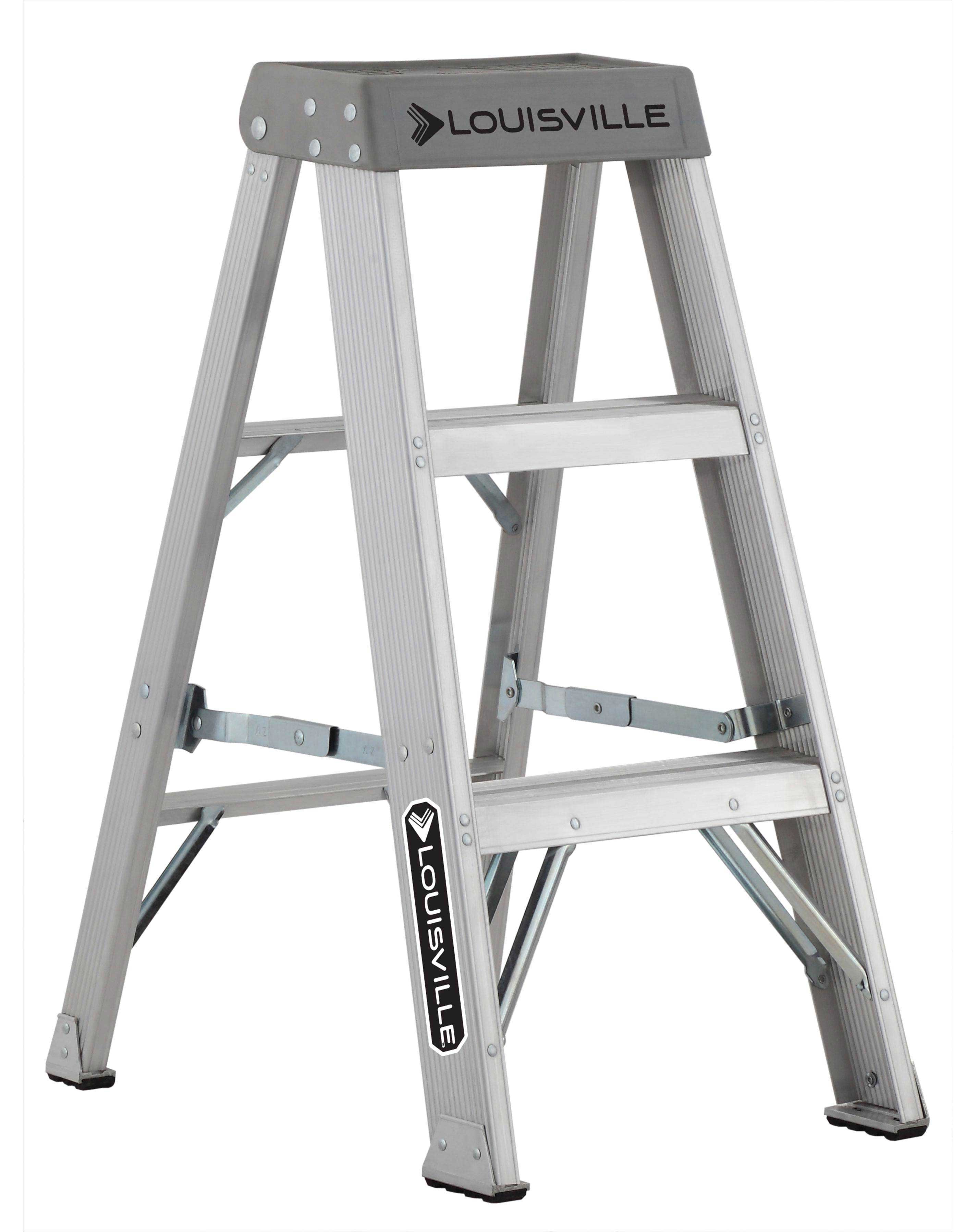Product image for Louisville Ladder AS1003 3 Foot 300 lb Duty Rating Aluminum Stepladder