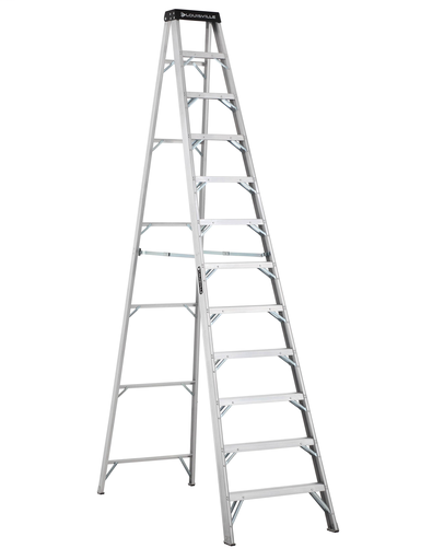Product image for L-VIL AS1112HD 12FT AL STEPLADDER TYPE IAA 375LB ALUMINUM STEPLADDER 375lbs