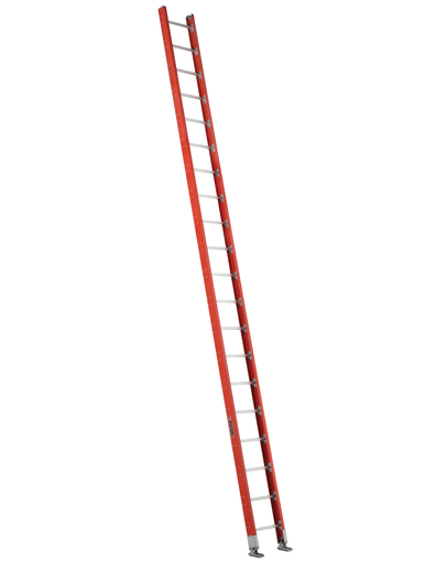 Product image for 20 ft Louisville FE7520 Fiberglass Straight Ladder, Type IA, 300 lb Load Capacity
