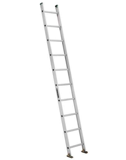 Product image for L-VIL AE4110 10FT AL STRAIGHT LADDER TYPE II 225LB ALUMINUM EXTENSION LADDER II 225lbs