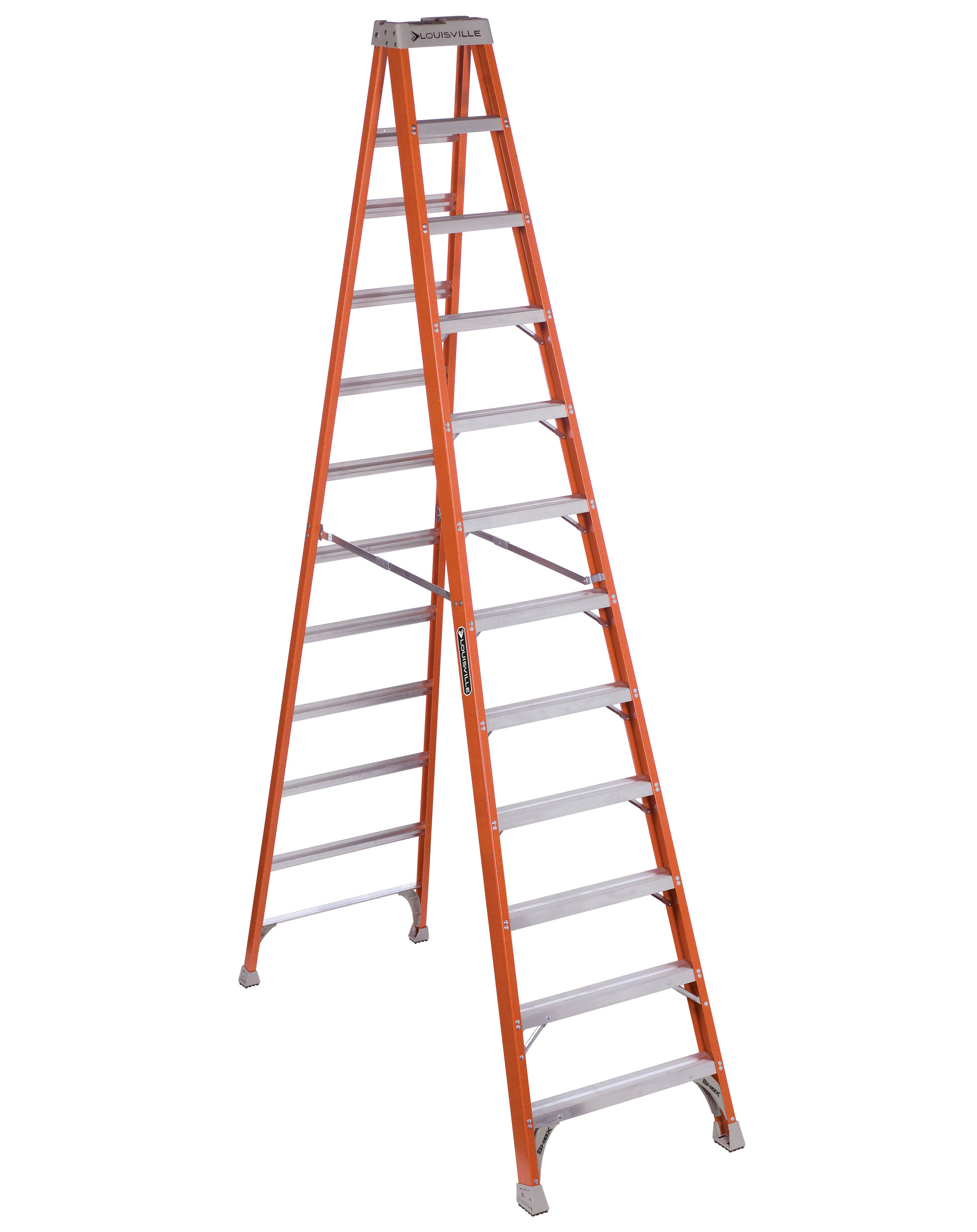 LOUISVILLE FS1512 12FT FIBERGLASS STEPLADDER 300-Pound Capacity