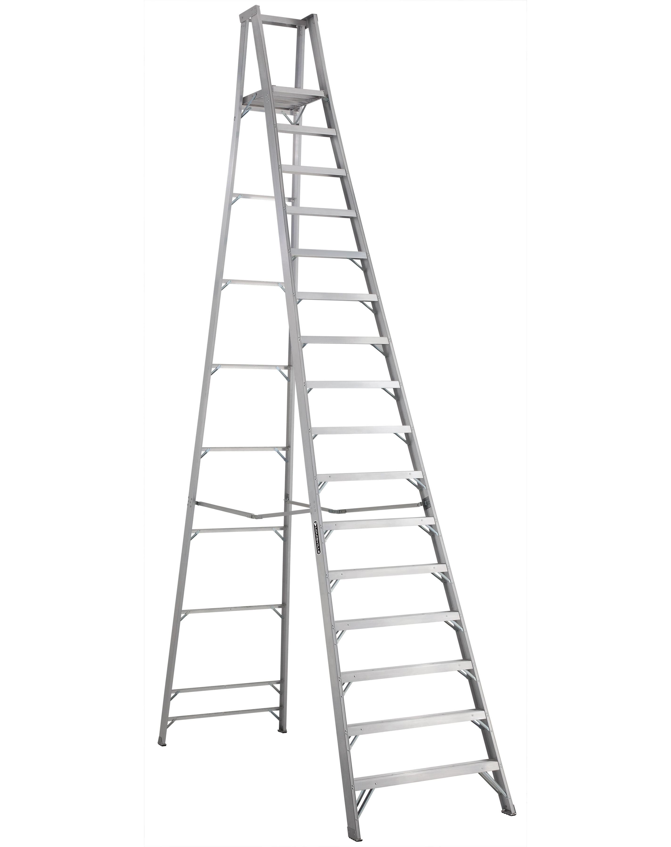 Product image for L-VIL AP1016 16FT AL PLATFORM STEPLADDER TYPE IA 300LB ALUMINUM PLATFORM LADDER Type IA 300lbs