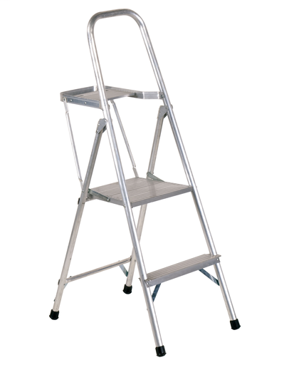 Product image for 4 ft Louisville AP8004 Aluminum Platform Step Stool, Type III, 200 lb Load Capacity