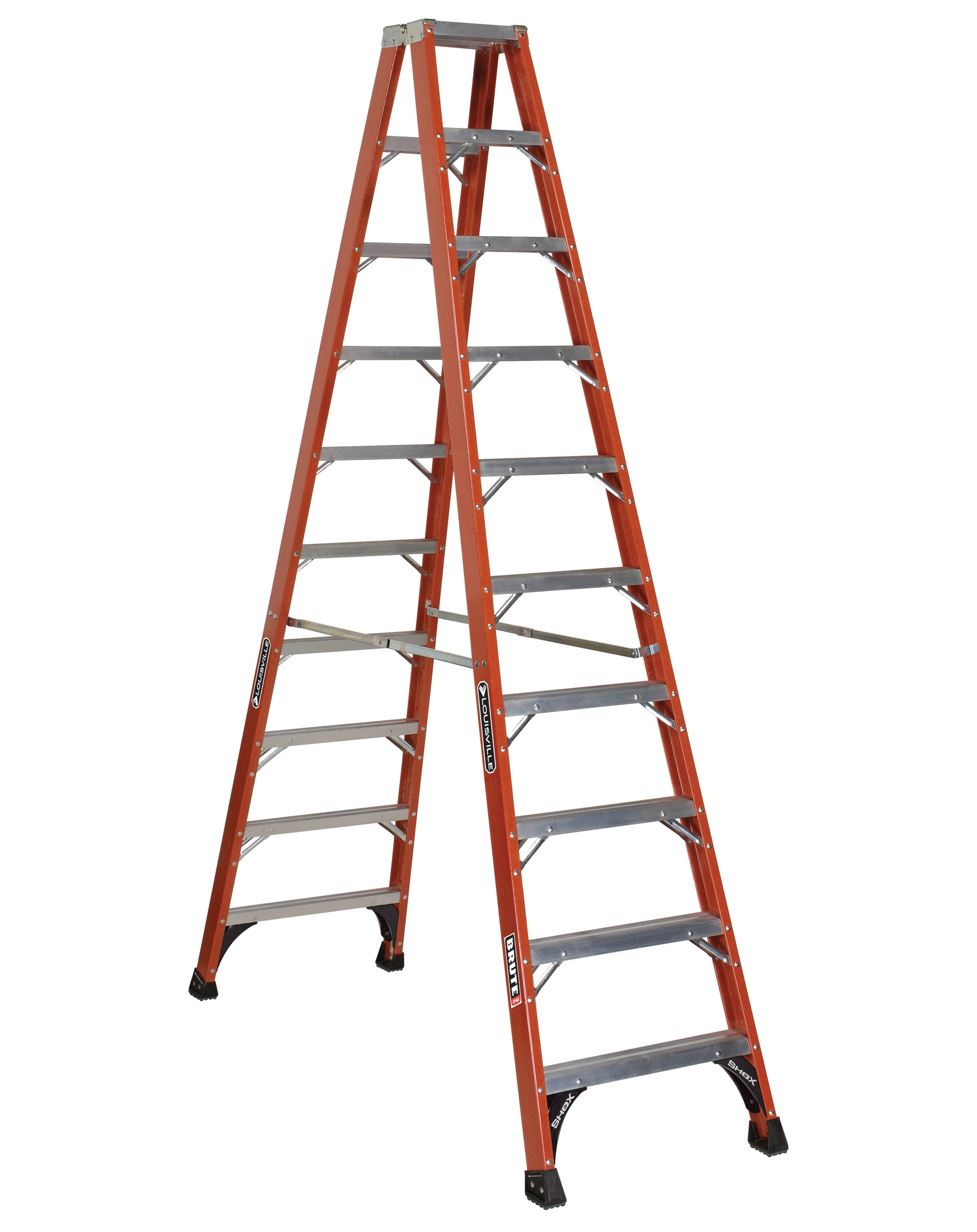 Louisville Ladder FM1410HD 10 Foot 375 lb Duty Rating Fiberglass Twin Front Ladder Louisville Ladder FM1410HD 10 Foot 375 lb Duty Rating Fiberglass Twin Front Ladder